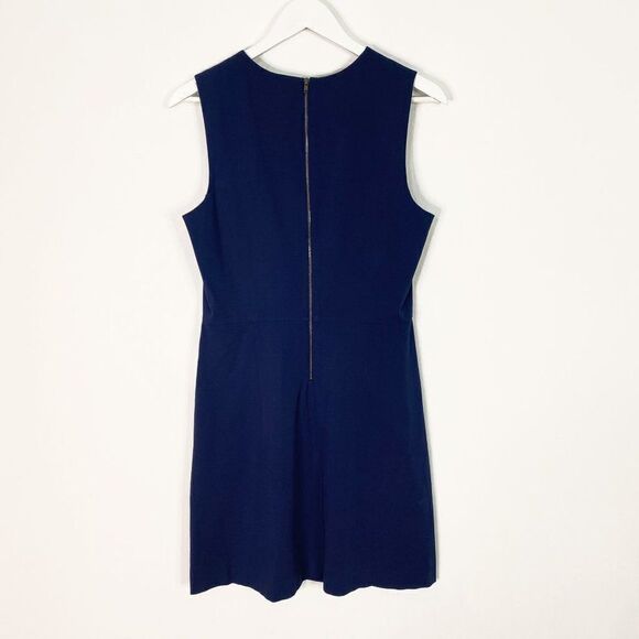 Theory Blue Sleeveless Sheath Dress with Pockets - Picture 2 of 8